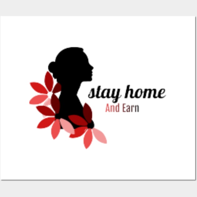 Stay Home Wall Art by Gnanadev